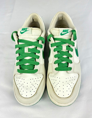 Nike Dunk Low Herren Sneaker Weiß/Grün EU 42,5 (US 9,5) Schnürung