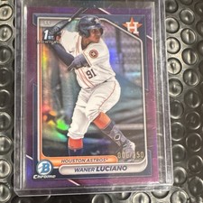 WANER LUCIANO 2023 Bowman Chrome #BCP-208 Houston Astros Purple Refractor 6 /250