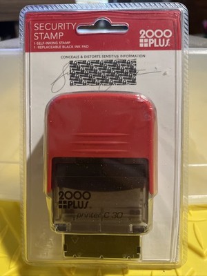 2000 Plus Self-Inking Security Stamp, 1 2/5'' x 5/8'' Impression