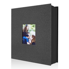 Ywlake 4x6 Photo Album - 400 Vertical Pockets, Linen Cover, Family Pictures
