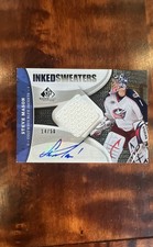 2009-10 SP Game Used Edition - Inked Sweaters Steve Mason #IS-SM /50 (AU, MEM)
