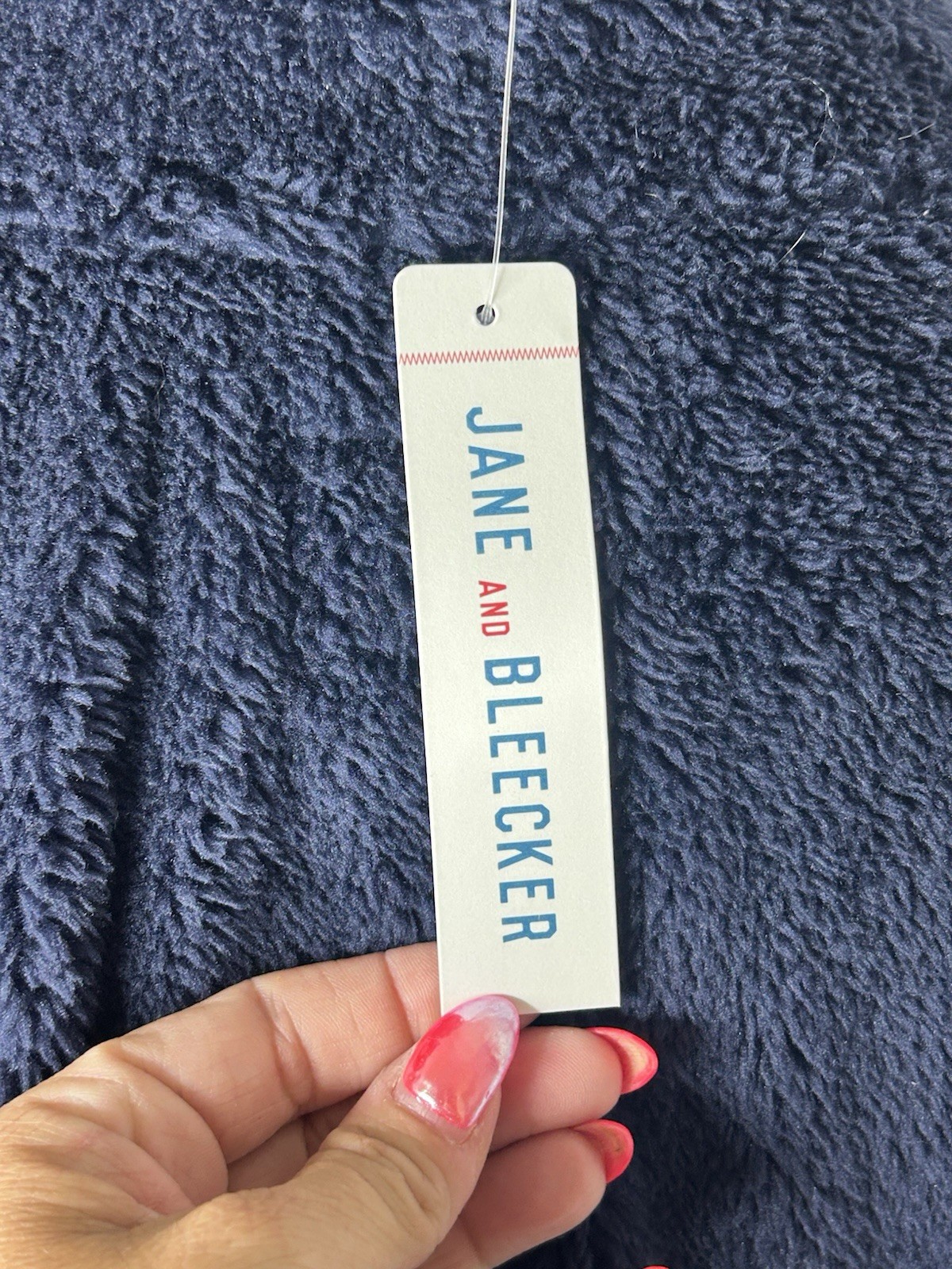 Jane & Bleecker Fuzzy Faux Fur Lounge Top Navy Blue Women's XL NWT