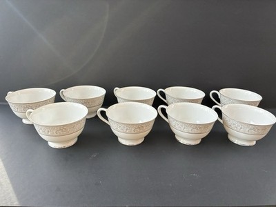 Lot Of 9 Sango Japan Fine China Footed Coffee Cups Duchess Pattern