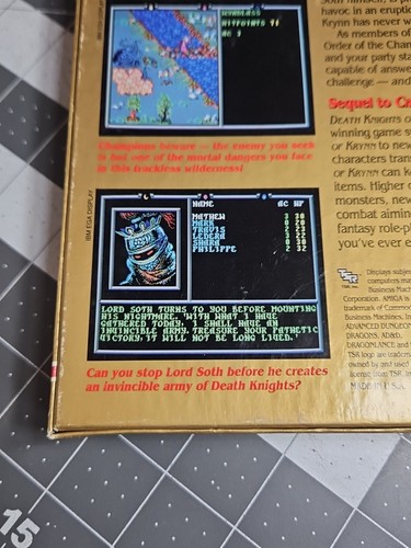 Advanced Dungeons & Dragons: Death Knights of Krynn 1991 IBM 3.5 One Disc GUC - Bild 12 von 20