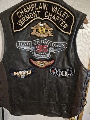 95TH ANNIVERSARY HARLEY-DAVIDSON VINTAGE VEST SIZE LARGE MENS | eBay