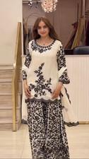 Pakistani   signer sharara palazzo suit kurti plazzo salwar kameez wedding eid