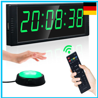 Digital Stoppuhr mit Fernbedienung 12 24h LED Timer für Gym Training Home