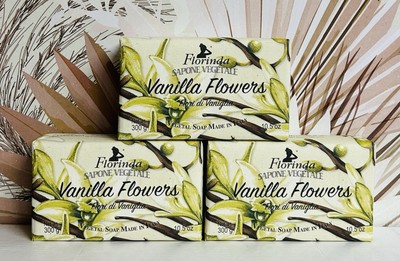 3-Pack Florinda ~ Vanilla Flowers Bar Soap 10.5 oz Each Made in Italy