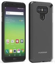 PureGear Negro/Claro Delgado Carcasa Rígida Transparente Cubierta Transparente Transparente para LG G6