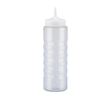 New 24 oz Vollrath 4924-13 Clear Squeeze Bottle Dispenser Wide Mouth Opening