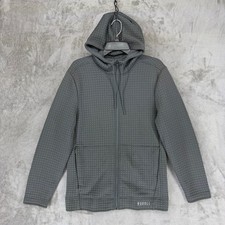 NOBULL Womens Charcoal Grey Waffle Knit Full Zip Training Hoodie Jacket Size M