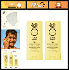 Kids SPF 50 Sunscreen Face Stick - Broad Spectrum UVA/UVB, Water-Resistant, 2-Pa