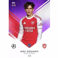 Max Dowman (Arsenal) Topps Total Football UCC Base /25