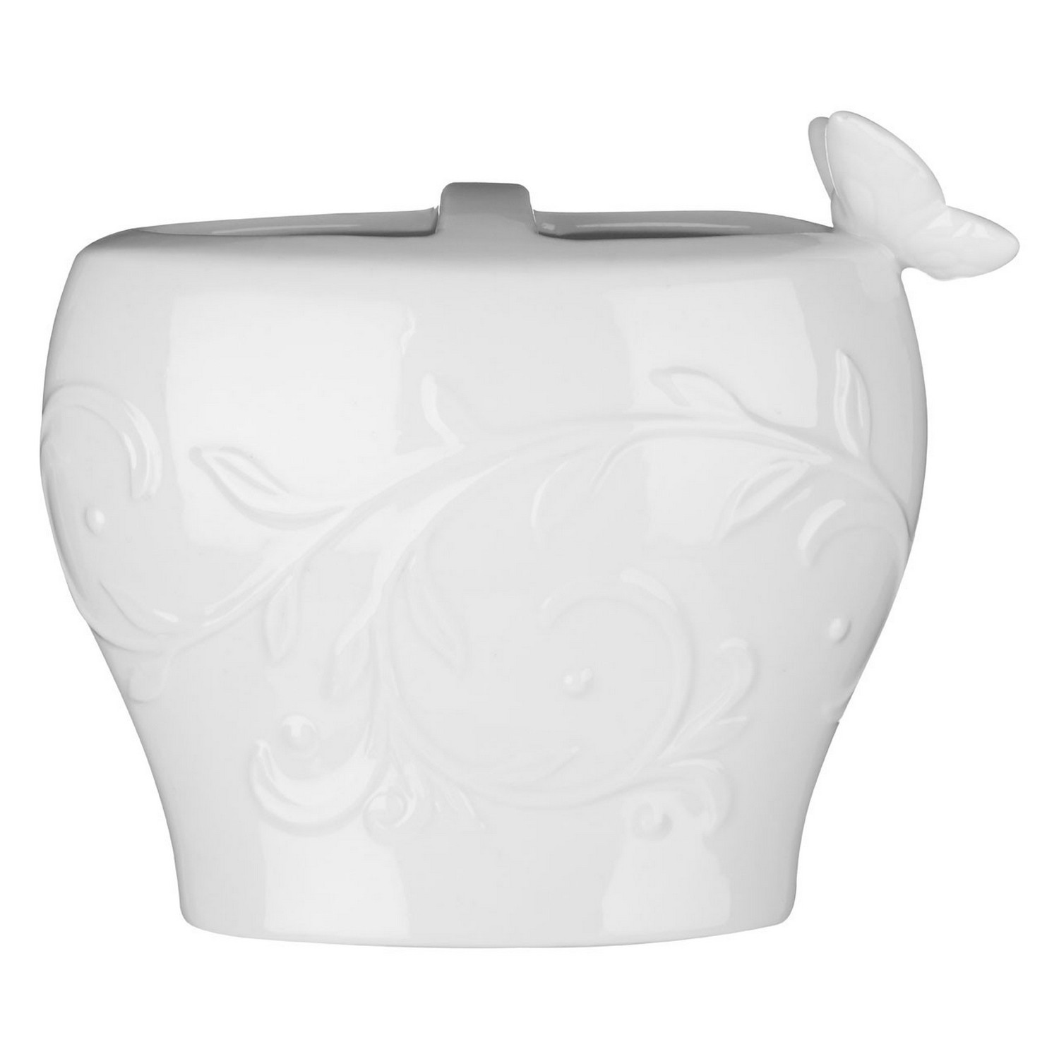 Edelle Porcelain Free Standing Toothpaste Toothbrush Holder Bathroom Organiser