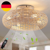 Deckenventilator Mit Beleuchtung Und Fernbedienung Leise E27 Retro Fan Deckenleu