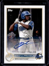 2022 Topps Pro Debut Christian Franklin Auto Autograph #PD-144