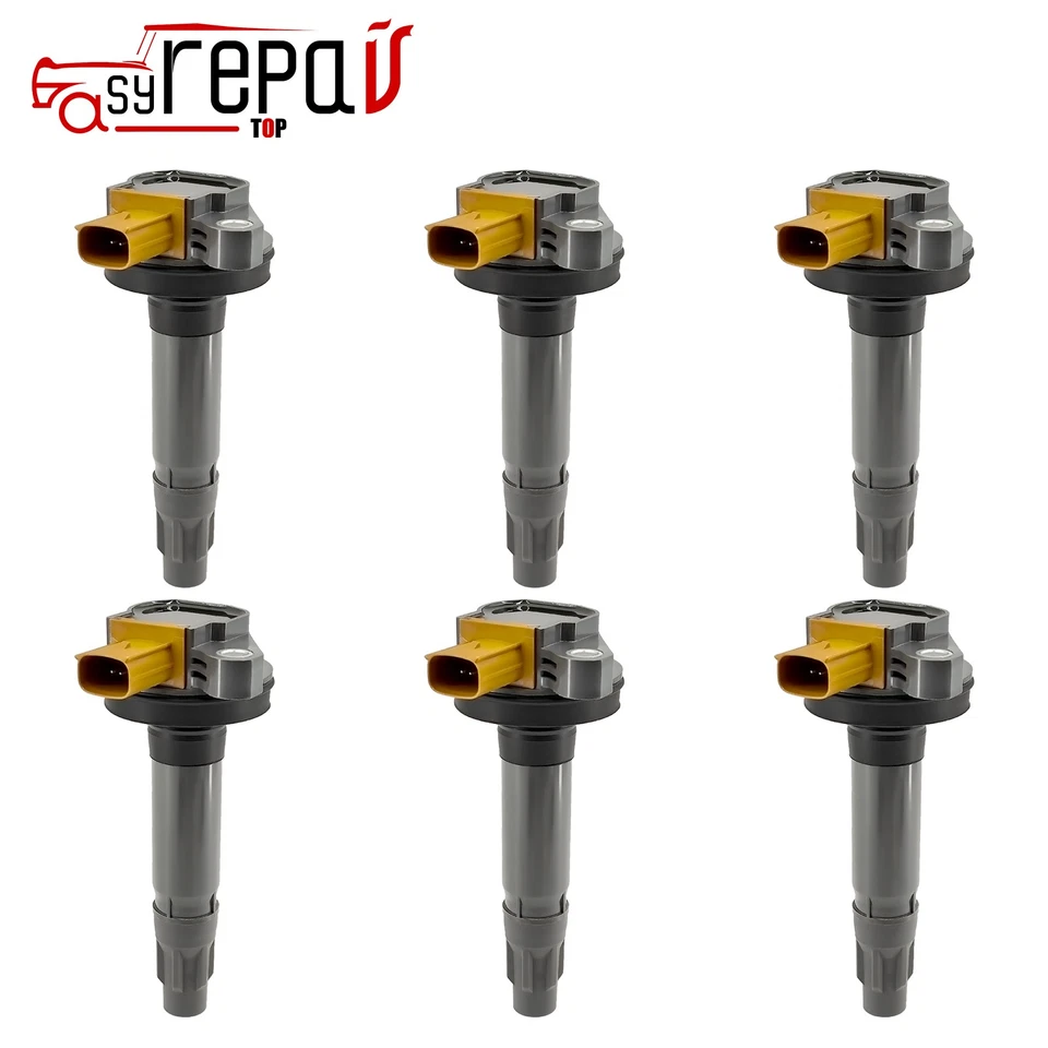 Bobina de ignição 6X + vela de ignição de irídio para 2012-2019 Lincoln MKT BL3Z12029A - Imagem 2 de 4