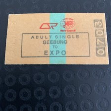 Vintage Railway Ticket Queensland Adult Single Geebung  To World Expo