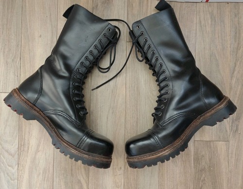 Shelly's Rangers Steel Toe 13" Black Leather Men's Boots Size US 10.5/UK 10 - Picture 6 of 10