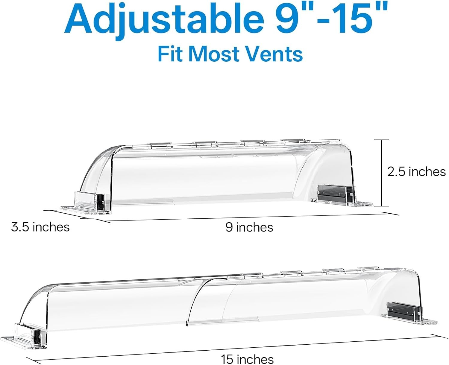 как выглядит Magnetic Air Vent Deflector 9"-15.5" for Metal Registers 2 Pack Adjustable ... фото