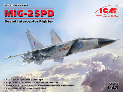 ICM Model kit 1/48 scale MiG-25PD Soviet Interceptor Fighter - 48903