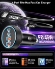 USB C Car Charger, 90W 4-Port Super Fast Charging Car Charger Adapter Dual USB-C — photo 2