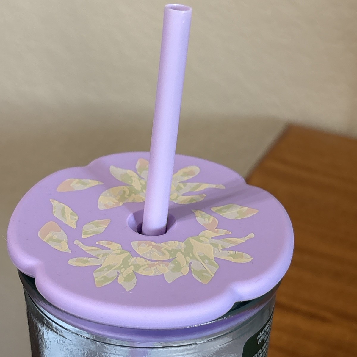 Starbucks MEXICO 2026 Spring Recycled Triangle Lilac Floral Glass