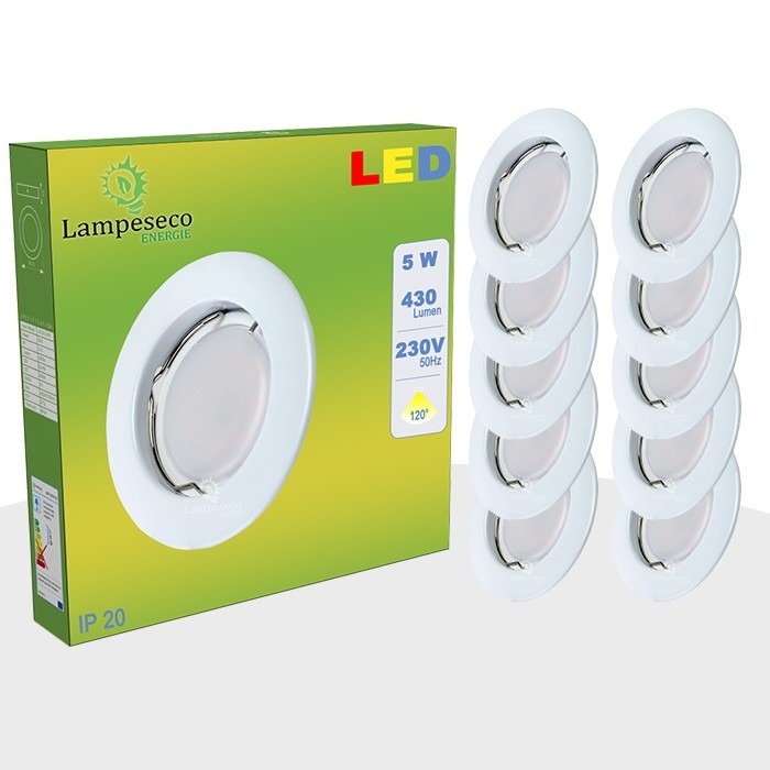 Spot LED encastrable blanc chaud lot de 40 pour ambiance salon et cuisine