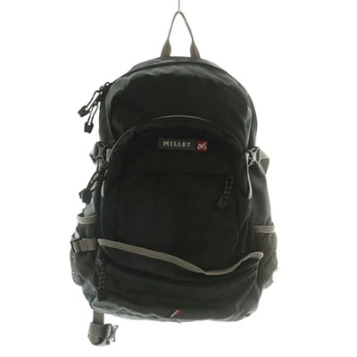Import duty included  Millet Nylon Backpack Black Gray Logo Embroidery  16'' x 10