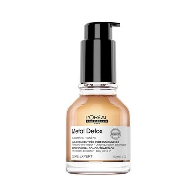 L'Oréal Professionnel Metal Detox Leave-In Oil - Heat Protection, Color Safe