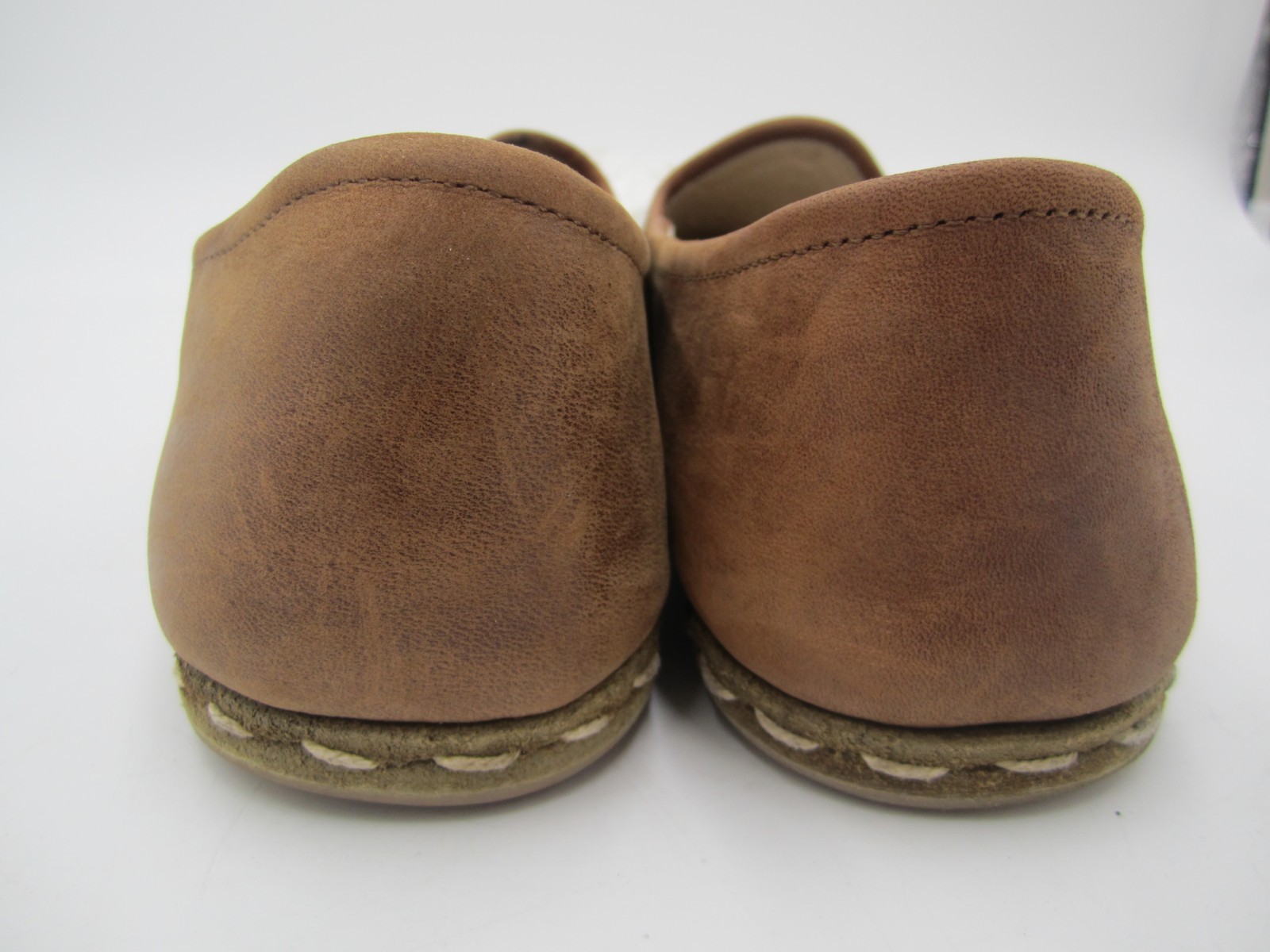 Sabah Brown Leather Slip On Flat Loafer Women Size 42/10