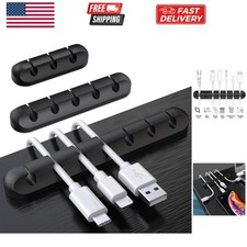 Cable Holder Clips, 3-Pack Cable Management Cord Organizer Clips Silicone Sel...