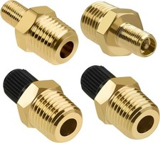 24pcs Brass Air Inflator Adapter 14in Npt Male To Schrader Valve Male 24pcs Brass Air Inflator Adapter 14in Npt Male To Schrader Valve Male
