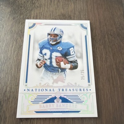 2025 National Treasures Barry Sanders Holo Silver 25/25 Bookend! Detroit Lions