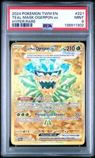 PSA 9 - TEAL MASK OGERPON EX #221 HYPER RARE POKEMON TWM EN TWILIGHT MASQUERADE on eBay