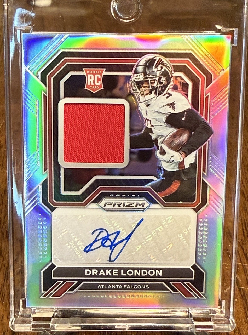 2022 Panini Prizm Rookie Patch Autograph Drake London #RPA-DL /99
