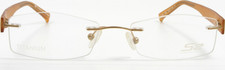 S2 by Seiko SZ100 324 Pale Gold Titanium Rimless Eyeglasses 51-17-140 NEW