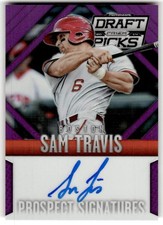 2014 Panini Prizm Draft Picks Sam Travis Signatures Prizms Purple #/149 #67