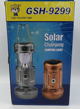 GSH-9299 Solar Camping Lantern with Fan, Phone Charging, Rechargeable LED Light