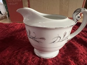Vintage Harmony House Fine China Platinum Garland Creamer Serving Pitcher EC