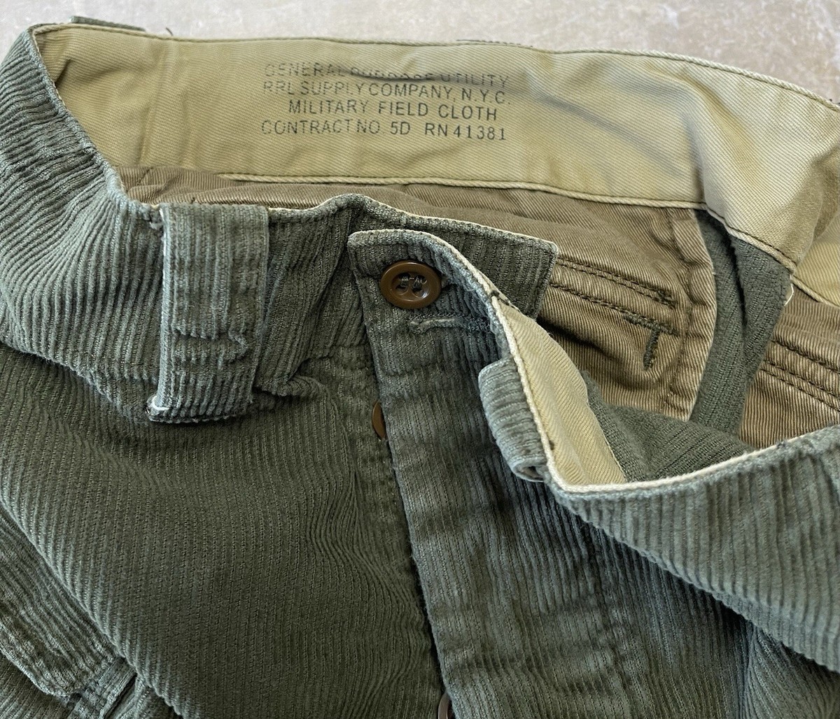 Double RRL Military Field Cloth General Purpose Corduroy
