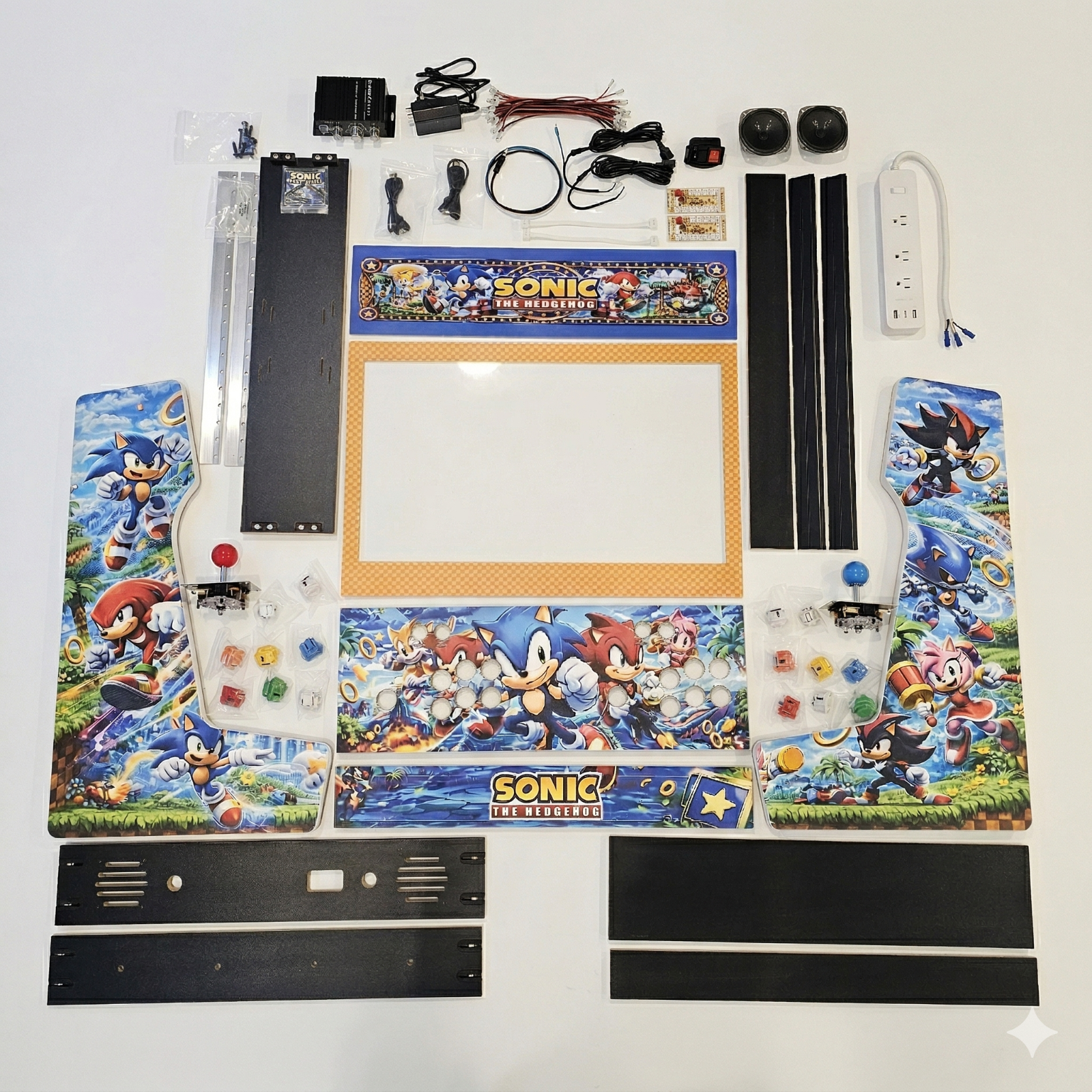 DIY Arcade Cabinet Kit, Bartop, Wall Mountable, Sonic Theme - 2 Player ...