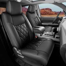 Seat Covers for Toyota Tundra, Custom Fit 2014-2021 Toyota Tundra Crewmax Dou...