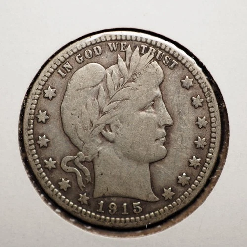1915  *P*  BARBER SILVER QUARTER  ***NICE*** FREE SHIPPING   C2146