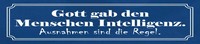 Holzschild 10X46 Cm Gott Gab Den Menschen Intelligenz Deko Geschenk Schild