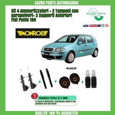 Kit Mit 4 Stoßdämpfern + 2 Puffer Mit Staubschutz + 2 Vordere Halter Fiat Punto