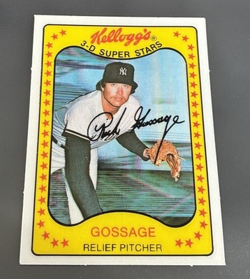 1981 Kellogg s 3-D Super Stars Baseball #41 Rich ''Goose'' Gossage - Yankees