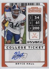2020 Panini Contenders Draft Picks College Ticket Bryce Hall #174 Auto 0y6s
