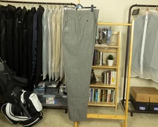 Tallia Uomo Pants Mens 36R Unfinished Pleated Charcoal Gray 100% Wool NWT