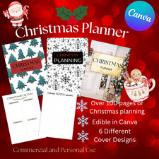 Christmas Planner: Canva Template Instant Download Edit Link and PDF